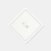 金ゴールドエレガ伝統的ントウェディング スタンダードカクテルナプキン (角)