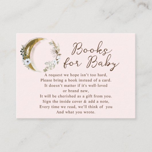 金ゴールドエンクロージャカード用のベビームーンブック エンクロージャーカード (正面)