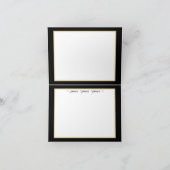 金ゴールドエンジェルオンブラックピースホリデーカード シーズンカード (内部)