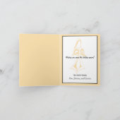 金ゴールドエンジェルオンブラックフォードホリデーカード シーズンカード (内部)