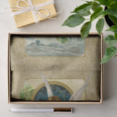 金ゴールドエンジェルクリスマスナイトヴィンテージホリデークラフト 薄葉紙 (ギフト)