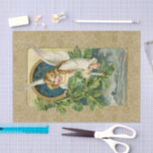 金ゴールドエンジェルクリスマスナイトヴィンテージホリデークラフト 薄葉紙 (クラフト)