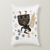 金ゴールドエンジェルスタークリスマスカロル民俗芸術 アクセントクッション (正面(垂直))