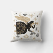 金ゴールドエンジェルスタークリスマスカロル民俗芸術 クッション (裏面)