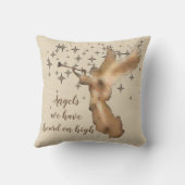 金ゴールドエンジェルスターズクリスマスカロル引用文スローピロ クッション (裏面)
