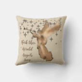 金ゴールドエンジェルスターズクリスマス引用文 クッション (裏面)