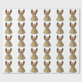 金ゴールドエンジェルホワイトラッピング紙 ラッピングペーパー
