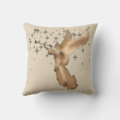 金ゴールドエンジェル&スターズクリスマスアート クッション (裏面)