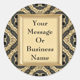 金ゴールドエンボスレース ラウンドシール