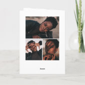 金ゴールドオフセットアーチ4写真卒業 サンキューカード (裏面)