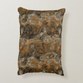 金ゴールドオリーブと黒抽象芸術 アクセントクッション (裏面(縦))