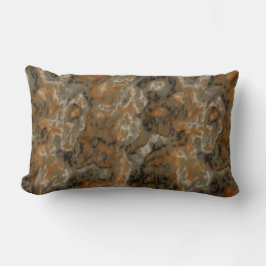 金ゴールドオリーブと黒抽象芸術 ランバークッション