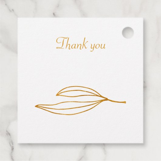 金ゴールドオリーブブランチギフトラベル フェイバータグ (裏面)