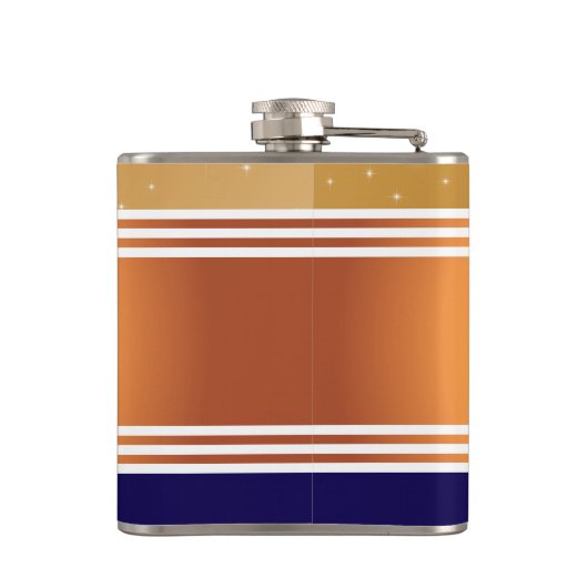 金ゴールドオルブスターズサファイアブルーモノグラム フラスク (裏面)