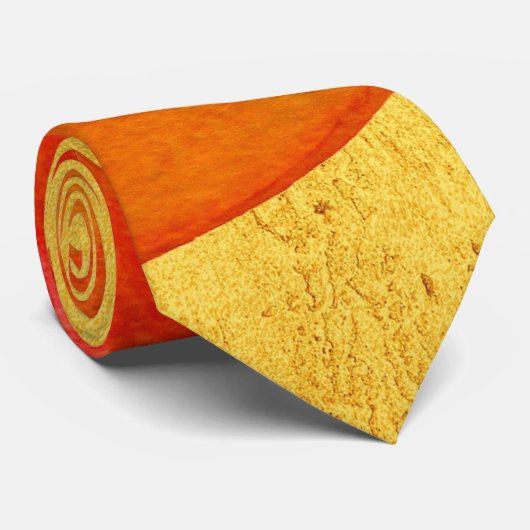 金ゴールドオレンジと芸術品を気取った紅葉 ネクタイ (ロール)