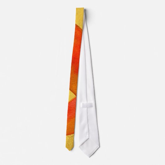 金ゴールドオレンジと芸術品を気取った紅葉 ネクタイ (裏面)
