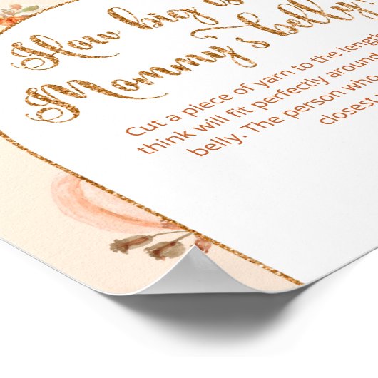 金ゴールドオレンジのカボチャどのように大きいママの腹のゲーム ポスター