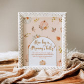 金ゴールドオレンジのカボチャどのように大きいママの腹のゲーム ポスター