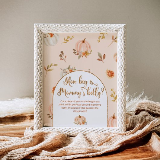 金ゴールドオレンジのカボチャどのように大きいママの腹のゲーム ポスター