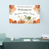 金ゴールドオレンジオータム秋ベビーシャワーウェルカムバナー 横断幕 (トレードショー)