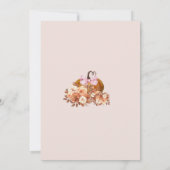 金ゴールドオレンジカボチャフローラベビーシャワー招待状 招待状 (裏面)