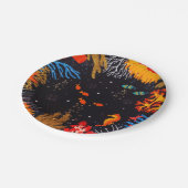 金ゴールドオレンジ熱帯夏海水中 ペーパープレート (アングル)