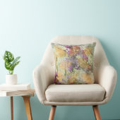 金ゴールドオレンジ色の秋リーフ葉のヴィンテージデコページ クッション (椅子)