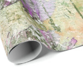 金ゴールドオレンジ色の秋リーフ葉のヴィンテージデコページ ラッピングペーパー (ロールコーナー)