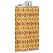 金ゴールドオレンジ色の緑色のタンパターン フラスク (右)