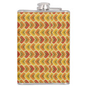 金ゴールドオレンジ色の緑色のタンパターン フラスク (裏面)