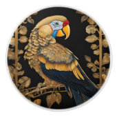 金ゴールドオンブラックオウム セラミックノブ (正面)