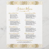 金ゴールドオンホワイト華美ペイズリー曼荼羅 チラシ (正面)