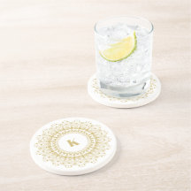 金ゴールドオン白華美マンダルサークルデザイン