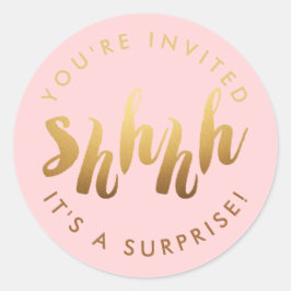 金ゴールドオン赤面シャサプライズカスタムカラー誕生日 ラウンドシール