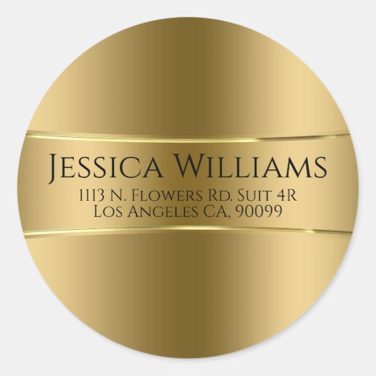 金ゴールドオン金ゴールドクラシックラウンドステッカー ラウンドシール (正面)