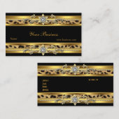 金ゴールドオン金ゴールドブラックエレガントクラスジュエル3 名刺 (正面/裏面)