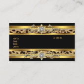 金ゴールドオン金ゴールドブラックエレガントクラスジュエル3 名刺 (裏面)