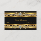 金ゴールドオン金ゴールドブラックエレガントクラスジュエル3 名刺 (正面)