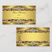 金ゴールドオン金ゴールドブラックエレガントクラスジュエル 名刺 (正面/裏面)