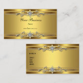 金ゴールドオン金ゴールドブラックエレガントクラスジュエル 名刺 (正面/裏面)