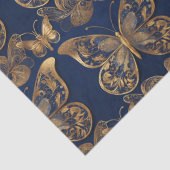 金ゴールドオン青い蝶デコップティッシュ 薄葉紙 (詳細)