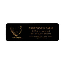 金ゴールドオーガニック鶏卵農場差出人住所 ラベル