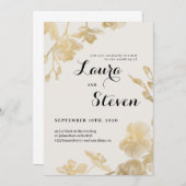 金ゴールドオーキ結婚ッドカード サンキューカード (正面/裏面)