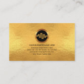 金ゴールドオーディオディスプレイパネルサウンドエンジニアDJ 名刺 (裏面)