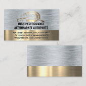 金ゴールドオートスポーツカーロゴ 名刺 (正面/裏面)