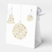 金ゴールドオーナメントクリスマスホリデーパーティーの好意 フェイバーボックス (裏面サイド)