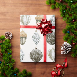 金ゴールドオーナメントクリスマスラッピング紙 ラッピングペーパー