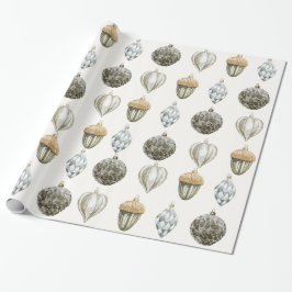 金ゴールドオーナメントクリスマスラッピング紙 ラッピングペーパー