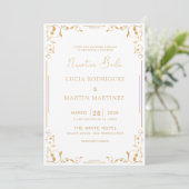 金ゴールドオーナメントコースペインのナーNuestraボーダ 招待状 (スタンド正面)