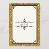 金ゴールドオーナメントストライプのグリッタークラシックエレガント メニュー (裏面)